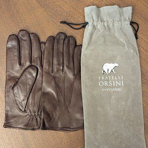 Fratelli Orsini Leather Gloves - Cashmere Lined - Large
